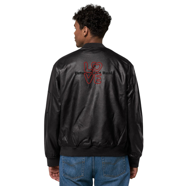 Faux Leather Bomber Real Future Jacket